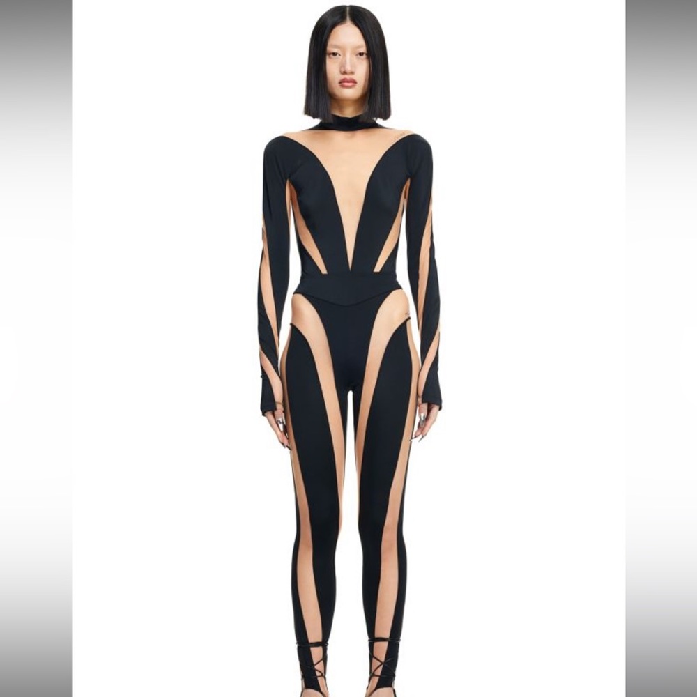 Mugler X H&M Mesh Panel Stir-Up Legging